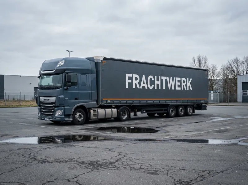 Sattelzug Plane von FRACHTWERK &mdash; Curtainsider, seitlich zu &ouml;ffnen